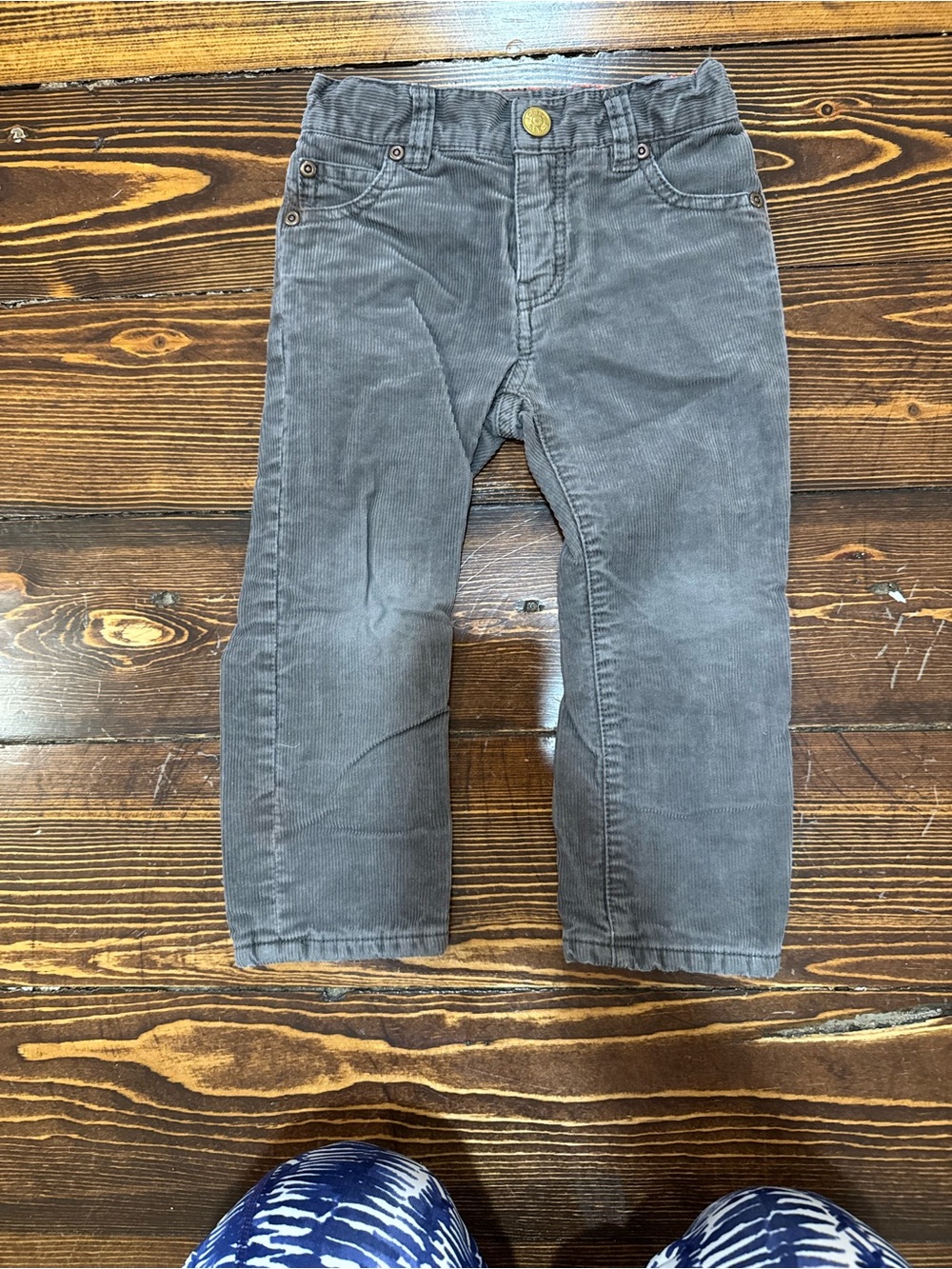 Crewcuts Gray Corduroy Pull-On Pants